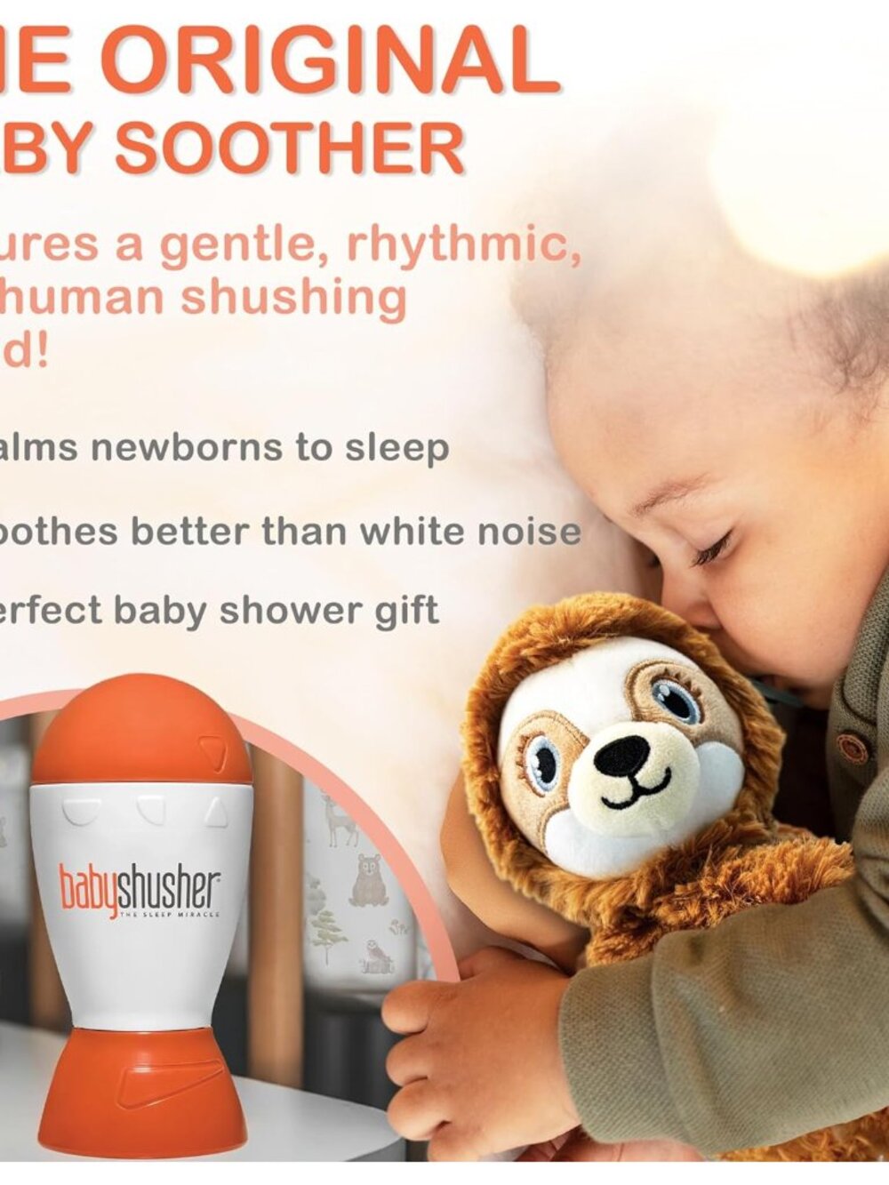 Portable Sound Machine - Mom-Like 'Shh!' Sound for Baby, Sleeping Soother, Newbo - Picture 2 of 8